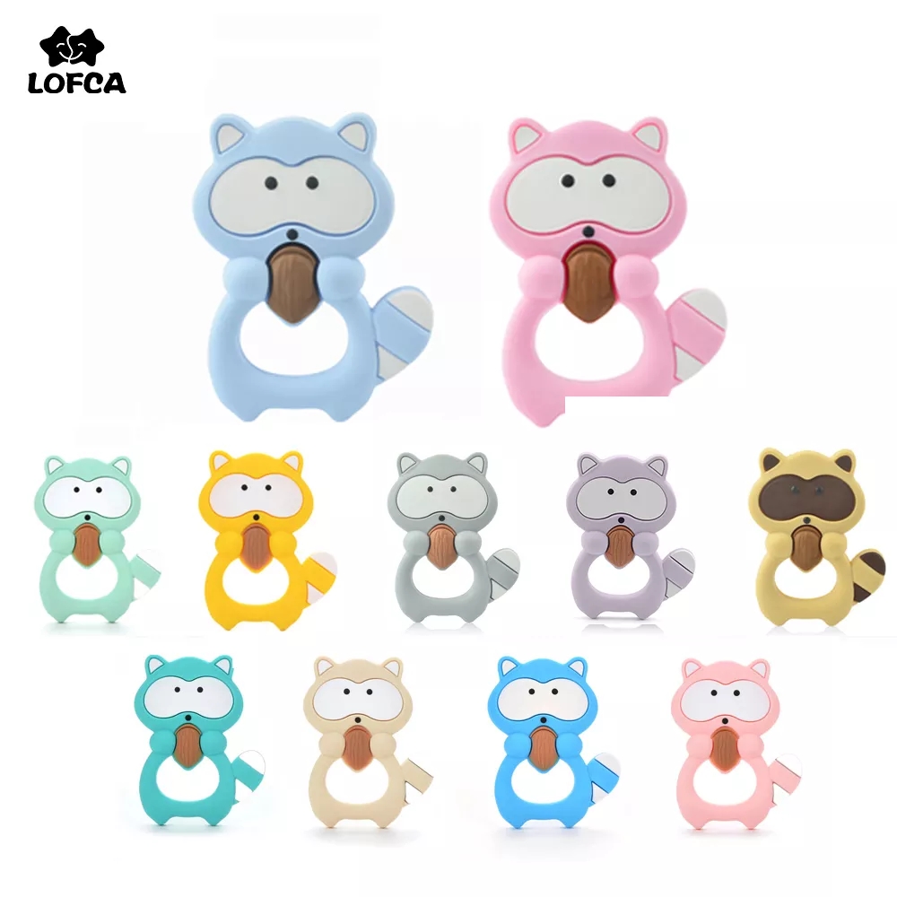 Baby Products Expo - 1PC Wasbeer Siliconen Bijtring Speelgoed Ketting