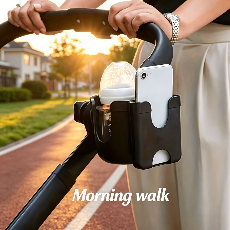 Stroller Accessories - 2-in-1 universele kinderwagen bekerhouder met telefoonhouder,