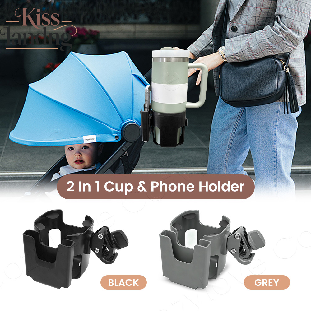 Stroller Accessories - Grote kinderwagen bekerhouder met telefoonsleuf, verwijderbaar