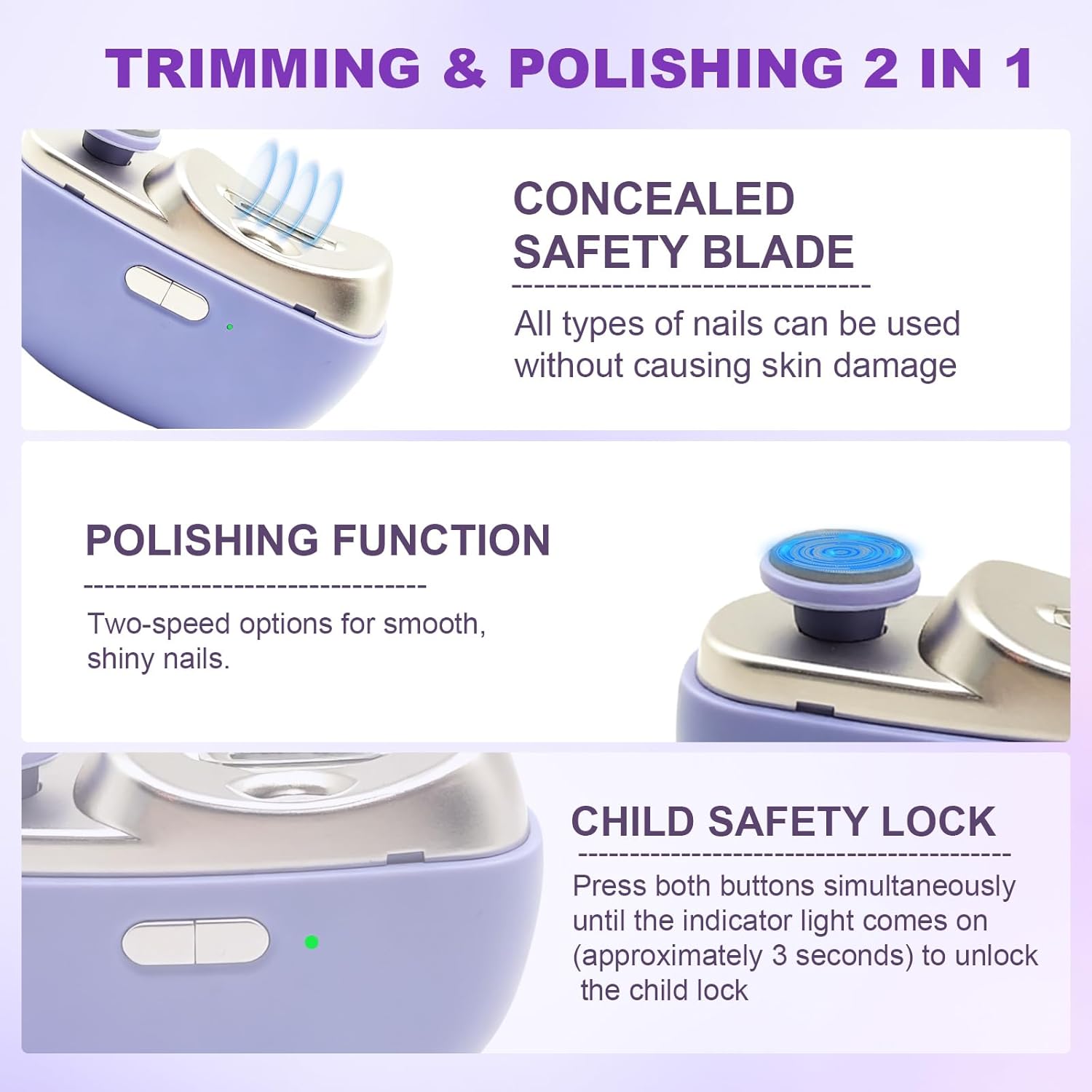 Elektrische nageltrimmer met l - Baby Nail Trimmer Electric recensie en prijs